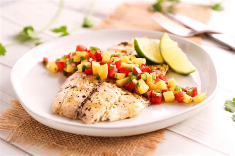 Grilled Tilapia with Mango Salsa .